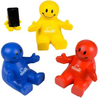 Kolorowy antystresowy uchwyt na telefon – uśmiechnięta buźka